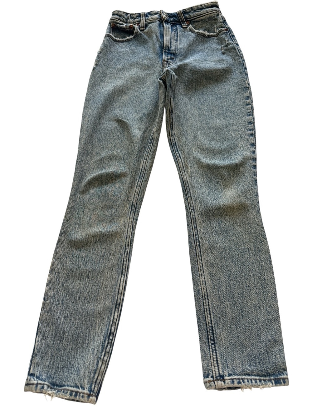 Abercrombie & Fitch Vintage Light Wash Straight Leg Jeans